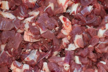 Taze doğranmış et. Taze kesilmiş kırmızı et. Et arkaplanı.