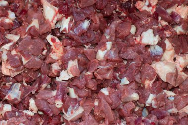 Taze doğranmış et. Taze kesilmiş kırmızı et. Et arkaplanı.