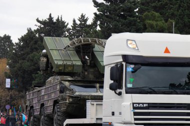 9K33 Osa (SA-8 Gecko): Savaş Ermeni ordusundan Azerbaycan ordusu tarafından ele geçirilen ganimetler. Bakü - Azerbaycan