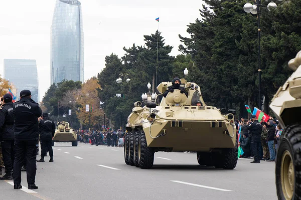 阿塞拜疆巴库胜利阅兵式 2020年12月10日 Btr 82A装甲运兵车 — 图库照片