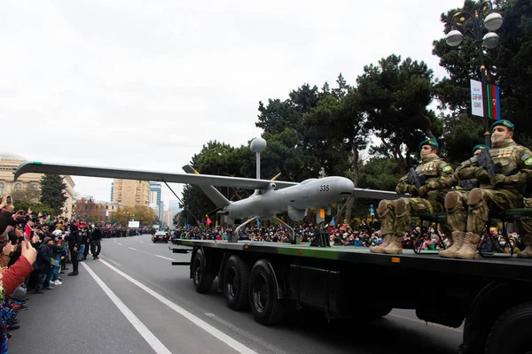 2013 Victory Parade Baku Azerbaijan December 2020 Uav 아제르바이잔 항공기 — 스톡 사진