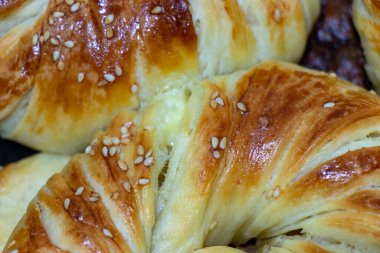 Geleneksel Türk Pastası. Lezzetli Türk mutfağı. Türk simidi: achma.