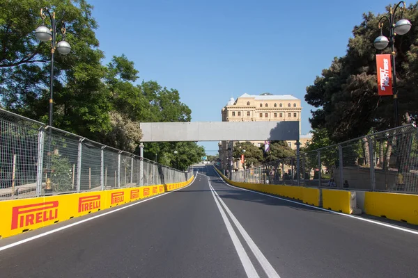 Bakü - Azerbaycan: 31 Mayıs 2021. Azerbaycan Grand Prix 2021 Formula 1 sırasındaki Bakü sokakları.