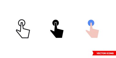 3 tip kapı zili simgesi. İzole vektör işareti sembolü.