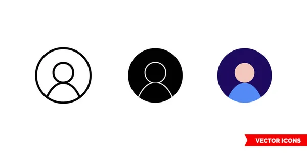Icono Piel Usuario Circular Tipos Signo Vectorial Aislado Símbolo — Vector de stock