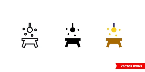 Voering Tafel Licht Pictogram Van Soorten Geïsoleerde Vectorteken Symbool — Stockvector