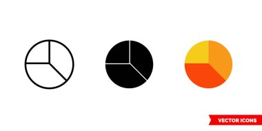 Yatırım portföy simgesi 3 tip. İzole vektör işareti sembolü.