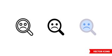 3 tip simge bulunamadı. İzole vektör işareti sembolü.