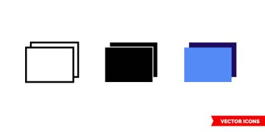 3 tip galeri simgesi. İzole vektör işareti sembolü.