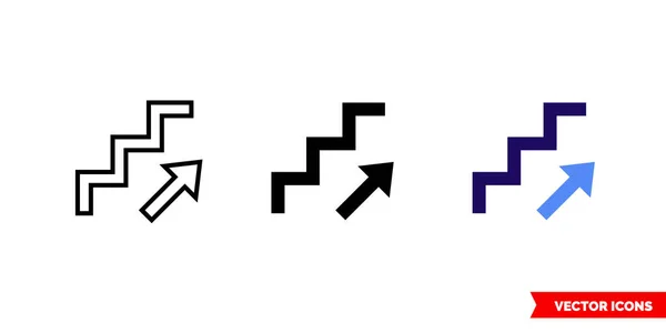 Escalier Icône Types Symbole Signe Vectoriel Isolé — Image vectorielle