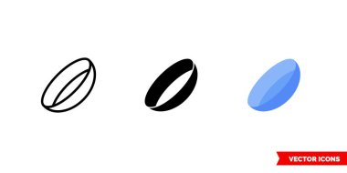 3 tipli kontak lens simgesi. İzole vektör işareti sembolü.