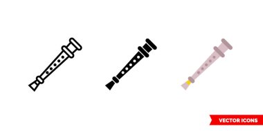 Dolcaina 'nın 3 tip ikonu. İzole vektör işareti sembolü.