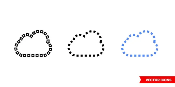 3 tip simge. İzole vektör işareti sembolü.