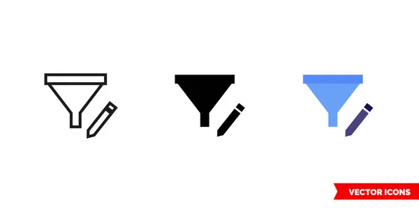 Ikona Úprav Filtrů Typů Izolovaný Symbol Vektorové Značky — Stockový vektor