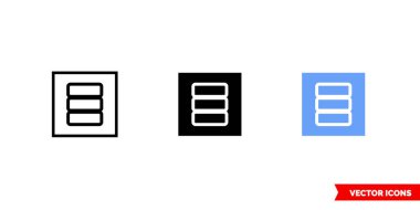 Yer tutucu 3 tipli küçük resim veritabanı simgesi. İzole vektör işareti sembolü.
