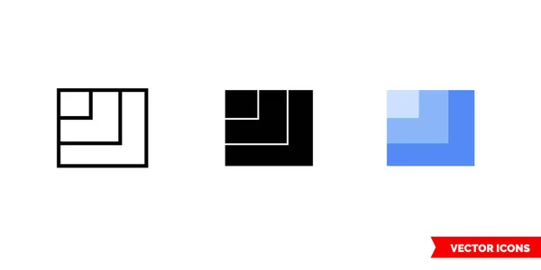 Icône Résolution Types Symbole Signe Vectoriel Isolé — Image vectorielle