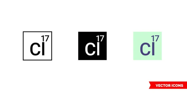 Icône Chlore Types Symbole Signe Vectoriel Isolé — Image vectorielle