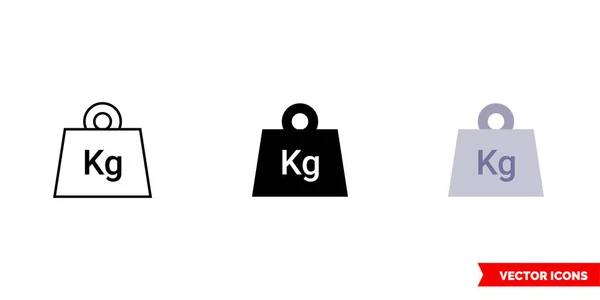 3 tip ağırlık simgesi. İzole vektör işareti sembolü.