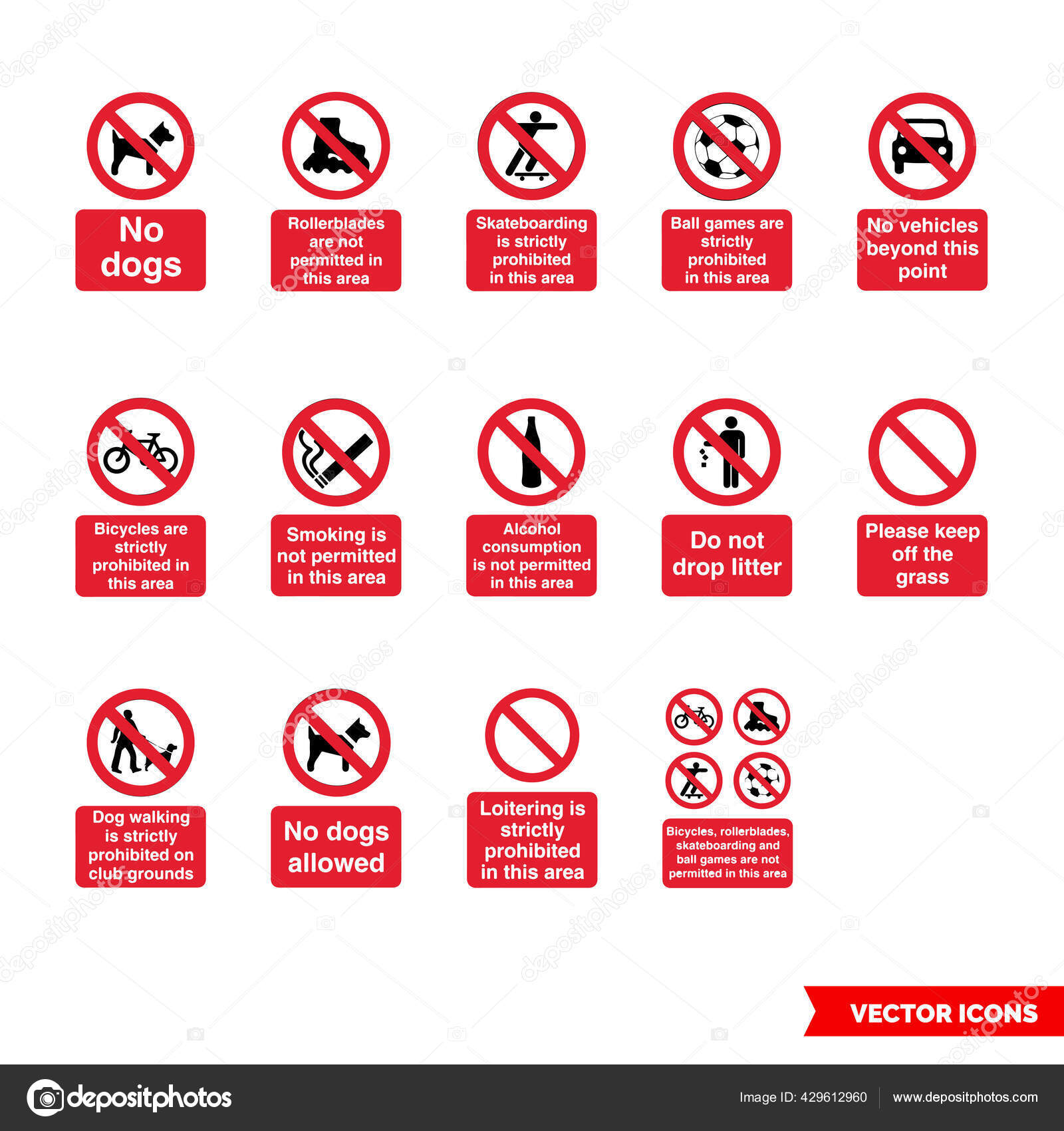 No Skateboarding No Bicycles No Ball Games Sign