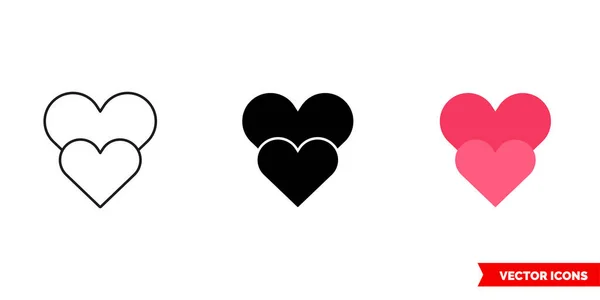 Corazón Detrás Del Icono Del Corazón Tipos Signo Vectorial Aislado — Vector de stock