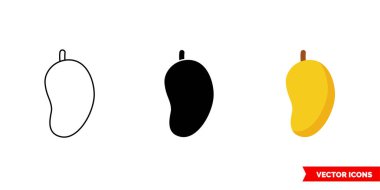 3 tip mango simgesi. İzole vektör işareti sembolü.