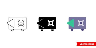 3 tipli bir ikon çıkar. İzole vektör işareti sembolü.