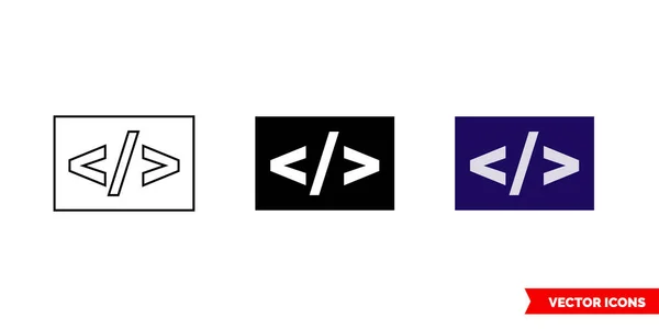 Icono Código Tipos Signo Vectorial Aislado Símbolo — Archivo Imágenes Vectoriales