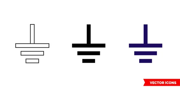Simbolo Terra Icona Tipi Simbolo Del Segno Vettoriale Isolato — Vettoriale Stock