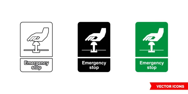 Acil durum kaçış işareti simgesi. 3 tip renk, siyah beyaz, dış hat. İzole vektör işareti..