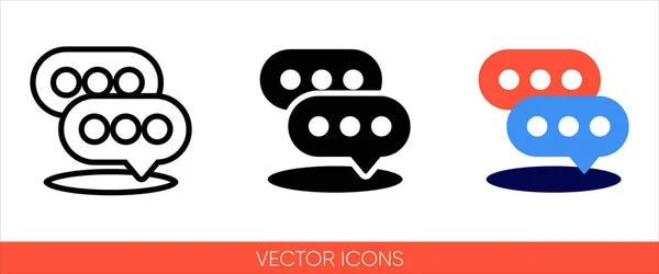 Speak Symbol Speech Bubble Icon Icon Types Color Black White — Stock Vector