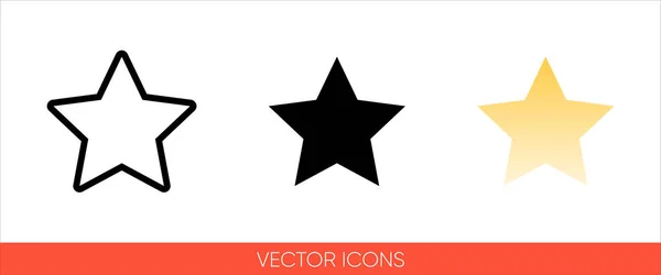 Weather Symbol Clear Night Star Sign Icon Types Color Black — Stock Vector