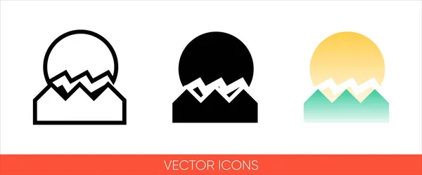 Symbole Météo Herbe Avec Icône Signe Solaire Types Couleur Noir — Image vectorielle