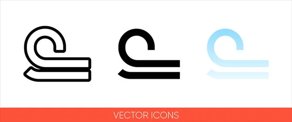 Símbolo Tempo Para Vento Brisa Ícone Sinal Vento Tipos Cor — Vetor de Stock