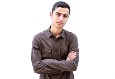 Çok ciddi bir Arap Müslüman adam.