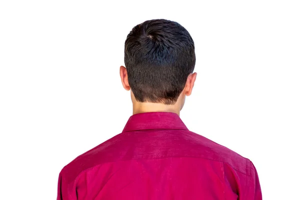 Arabic Guy Back View Wearing Red Shirt —  Fotos de Stock