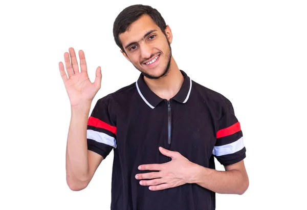 Happy Arabic Muslim Guy Smilling — Stock Photo, Image