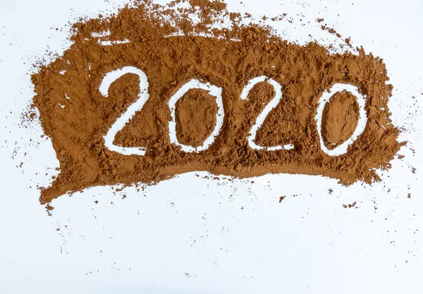 2020 Made Grinded Coffee Happy New Year — Stock Photo, Image