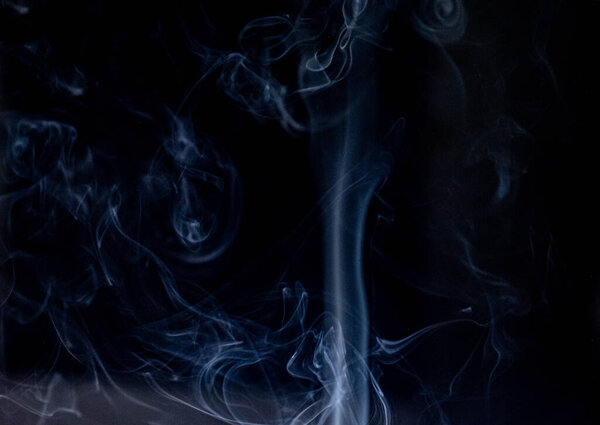 Incense (bikhawr) Smoke on Black Backdrop