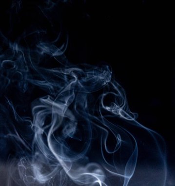 Tütsü (bikhawr) Siyah Arkaplanda Duman