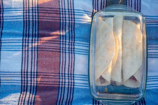 Broodjes Het Picknicktapijt — Stockfoto