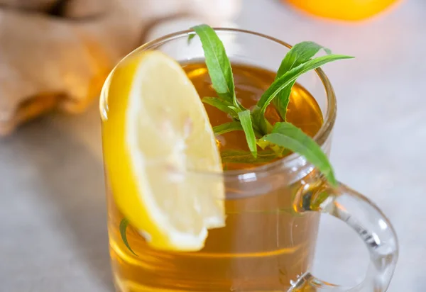 Mezclas Miel Jengibre Ajo Que Son Útiles Frío Refrescante Para — Foto de Stock