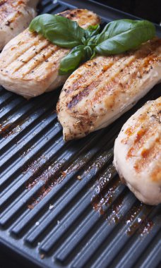 tavuk göğsü otlar baharat ızgara, seçici odak ile