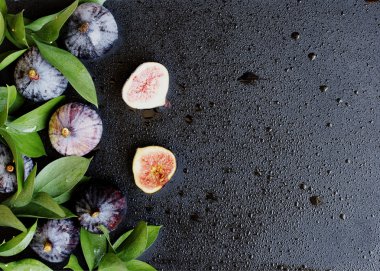 incir yaprakları siyah, seçici odak ile