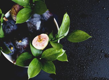 incir yaprakları siyah, seçici odak ile