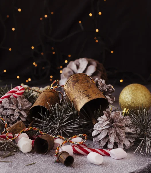 Christmas decoration with fir branches — Stock Photo, Image