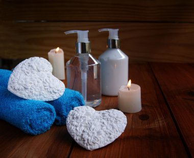 Banyo ve spa, havlu, banyo, banyo kalpler Sevgililer için