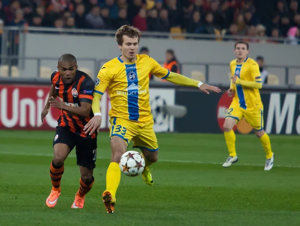 Shakhtar, Donetsk - BATE, Borisov jogo de futebol — Fotografia de Stock