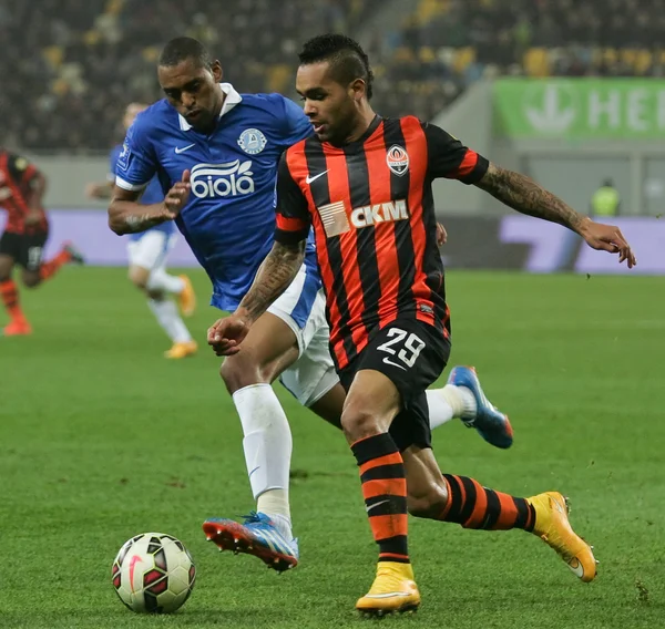 Shakhtar d., Donetsk vs Dnipro, Dnjepropetrovsk soccer Spel — Stockfoto