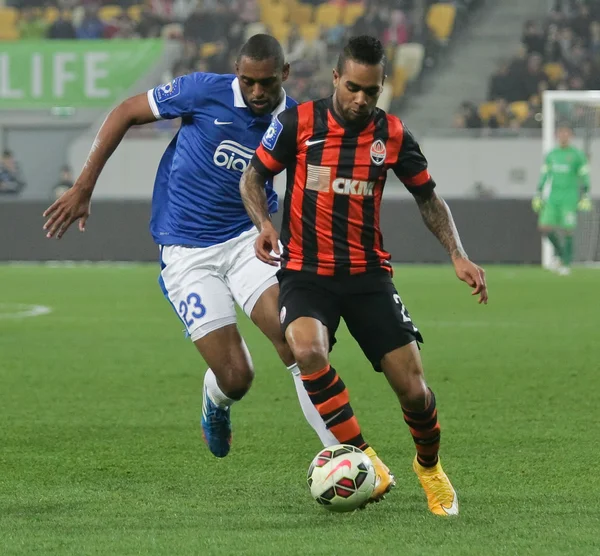 Shakhtar Donetsk vs Dnipro, Dnipropetrovsk soccer oyunu — Stok fotoğraf