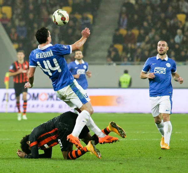 Shakhtar d., Donetsk vs Dnipro, Dnjepropetrovsk soccer Spel — Stockfoto